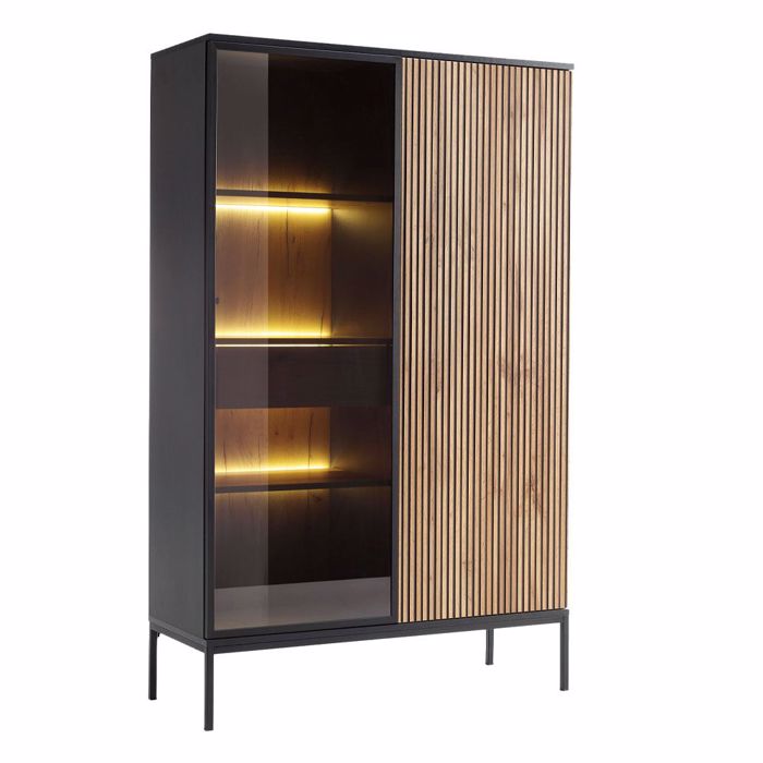 Liberta - Maison MYSTERY Bitrina Fusiko Skouro/Mavro me 2 Portes 104x39x166cm 05-0811